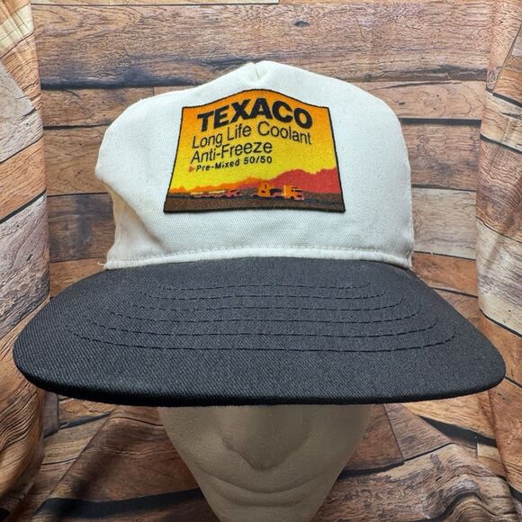 Vintage Texaco Coolant Snapback Trucker Hat Long Life Anti-Freeze Cap Swingster - Picture 1 of 8